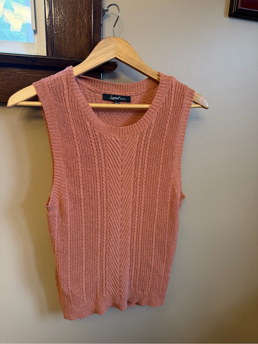 Sweet Rain Rosewood Knit Sleeveless Tank